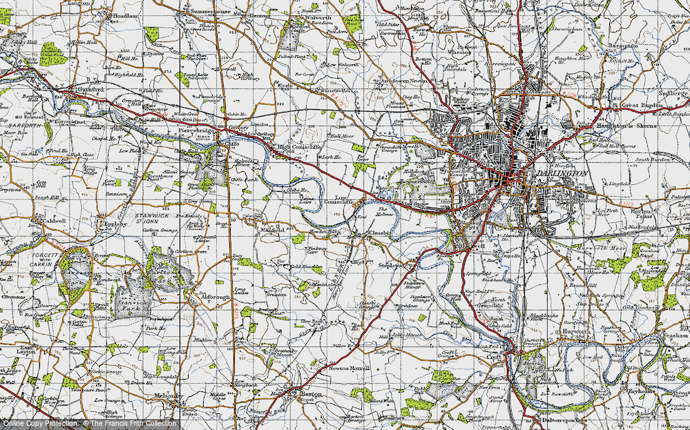 Old Map of Low Coniscliffe, 1947 in 1947