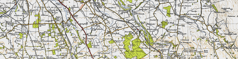 Old map of Wrayside in 1947