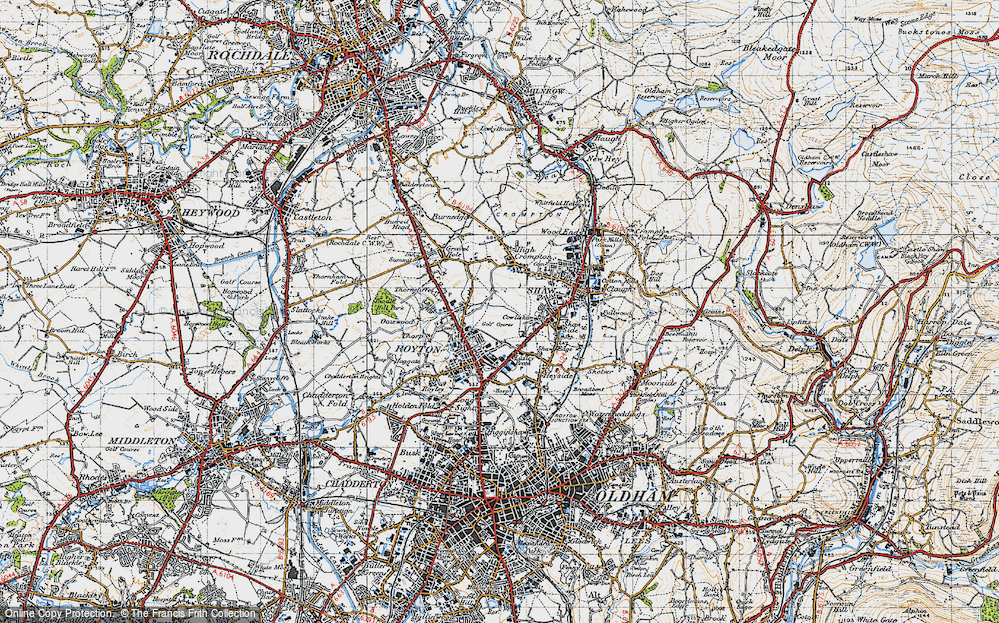 Old Map of Low Crompton, 1947 in 1947