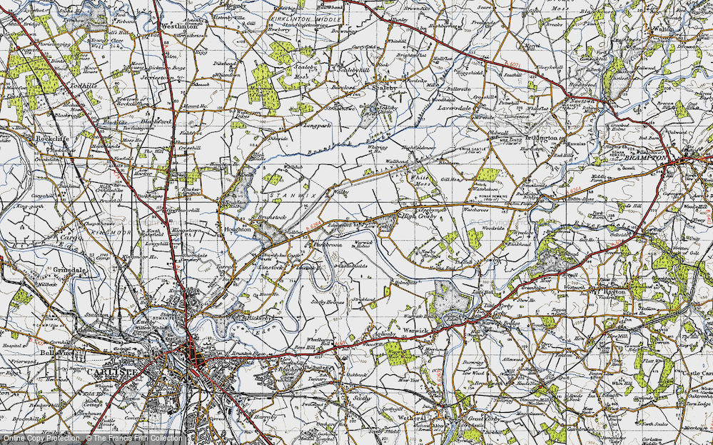 Old Map of Low Crosby, 1947 in 1947