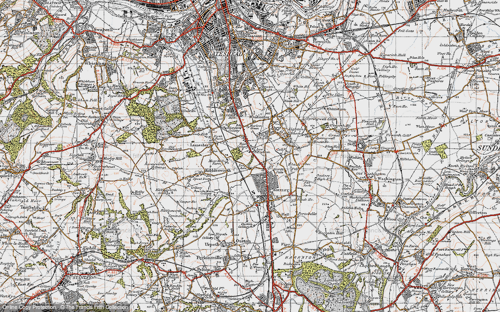 Old Map of Low Eighton, 1947 in 1947