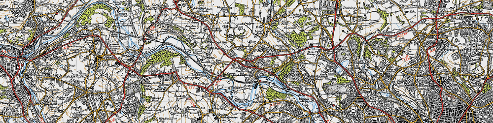 Old map of Low Fold in 1947