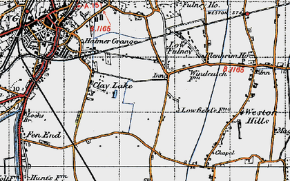 Old map of Low Fulney in 1946