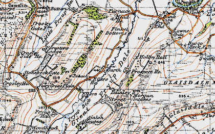 Old map of Low Garth in 1947