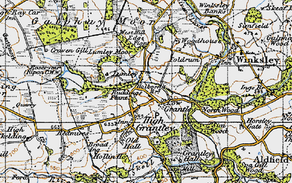 Old map of Low Grantley in 1947