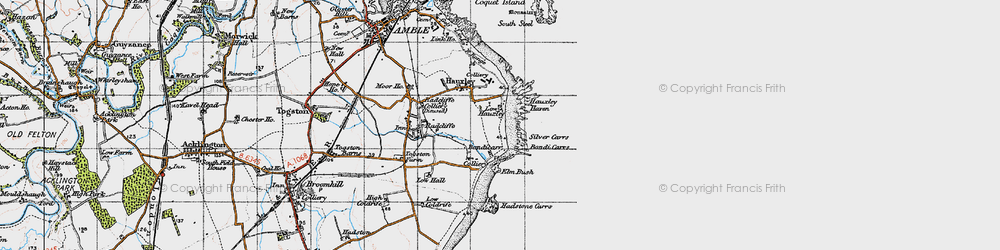 Old map of Bondi Carrs in 1947