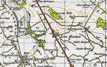 Old map of Barrock Park in 1947