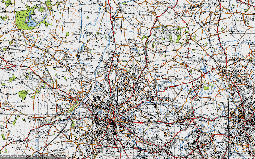 Old Map of Low Hill, 1946 in 1946