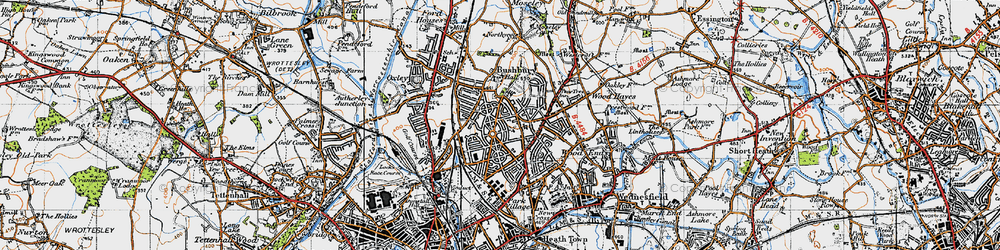 Old map of Low Hill in 1946