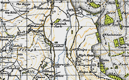 Old map of Brown Beck in 1947