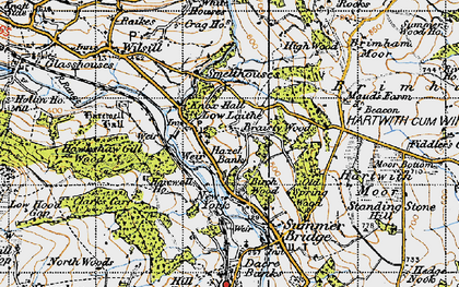 Old map of Birch Wood in 1947