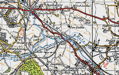 Old map of Low Laithes in 1947