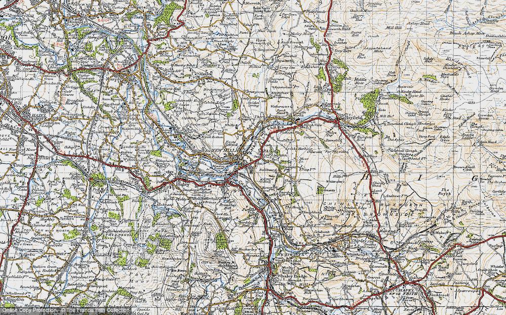 Old Map of Low Leighton, 1947 in 1947