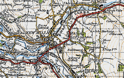 Old map of Low Leighton in 1947