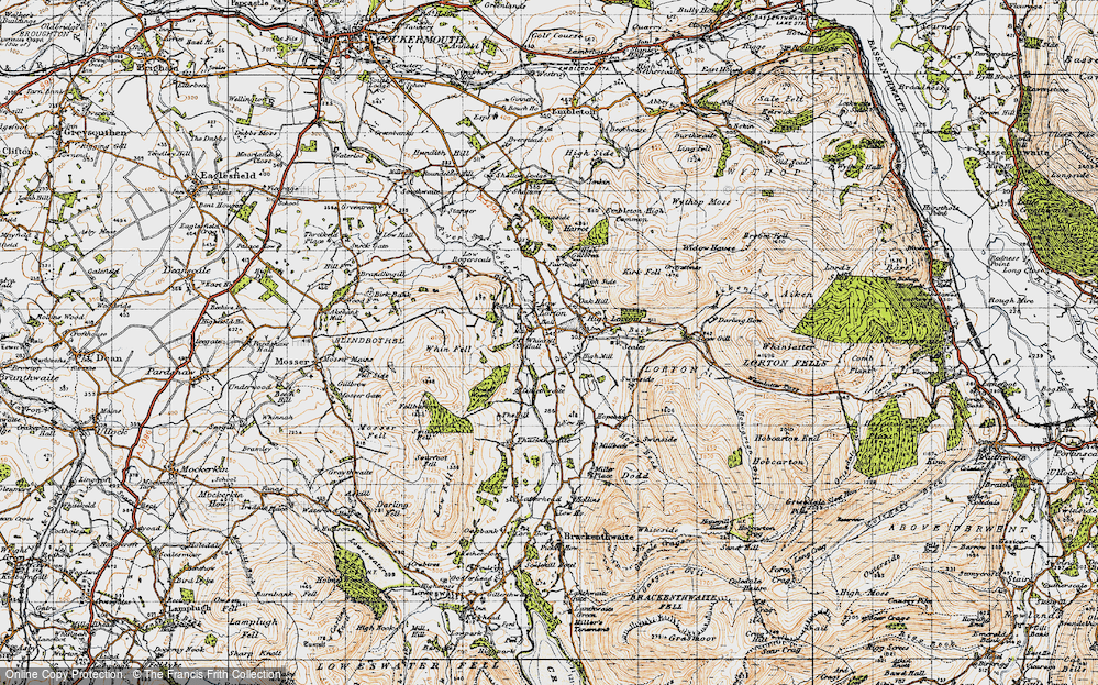 Old Map of Historic Map covering Armaside in 1947