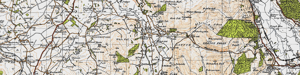 Old map of Low Lorton in 1947
