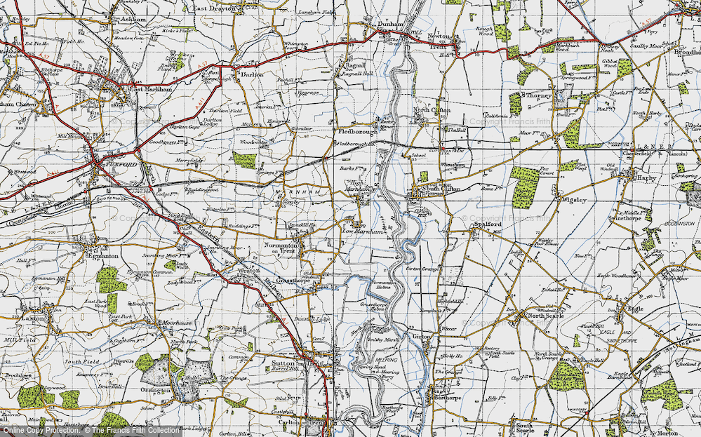 Old Map of Low Marnham, 1947 in 1947