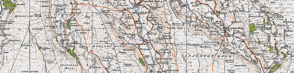 Old map of Wold Hos in 1947