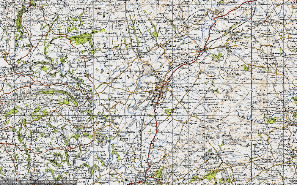 Old Map of Low Moor, 1947 in 1947