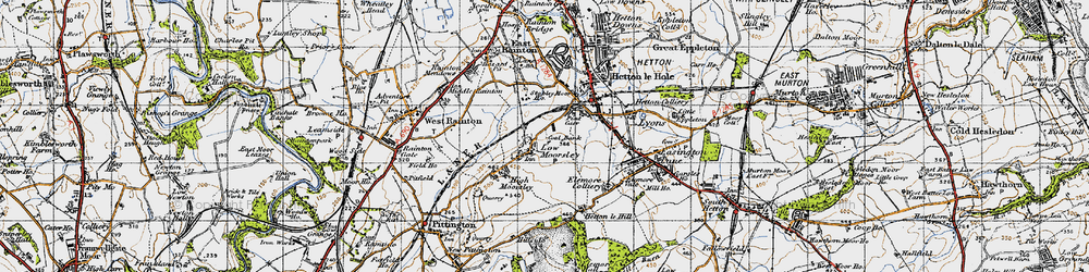 Old map of Low Moorsley in 1947