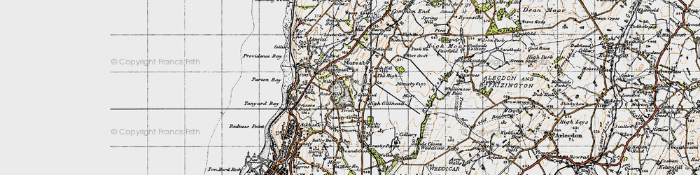 Old map of Low Moresby in 1947