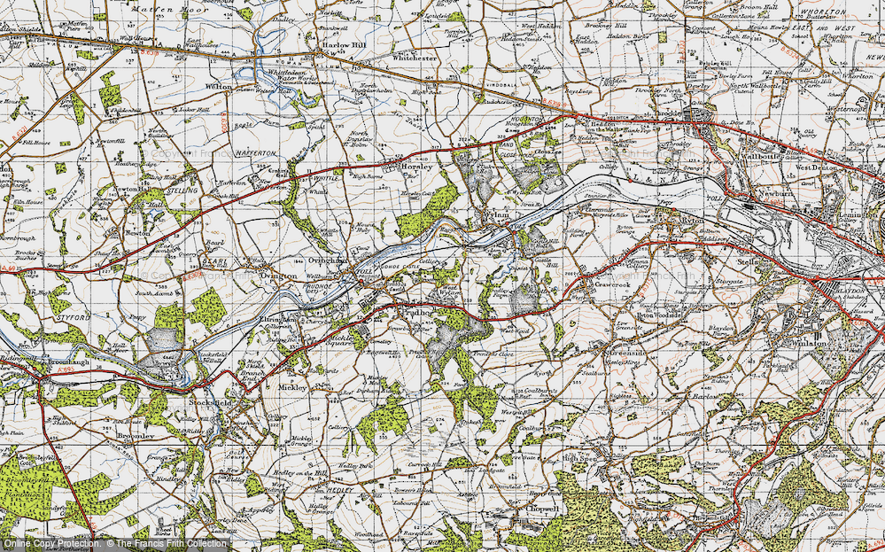 Old Map of Low Prudhoe, 1947 in 1947