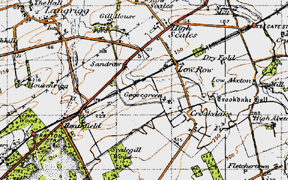 Old map of Low Row in 1947