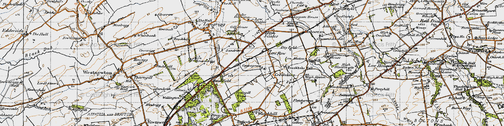 Old map of Heathfield in 1947