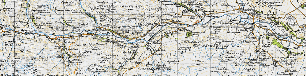 Old map of Apedale Head in 1947