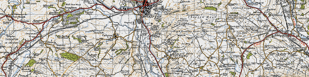 Old map of Low Snaygill in 1947