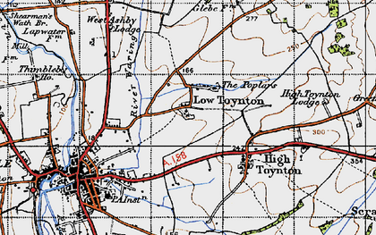 Old map of Low Toynton in 1946