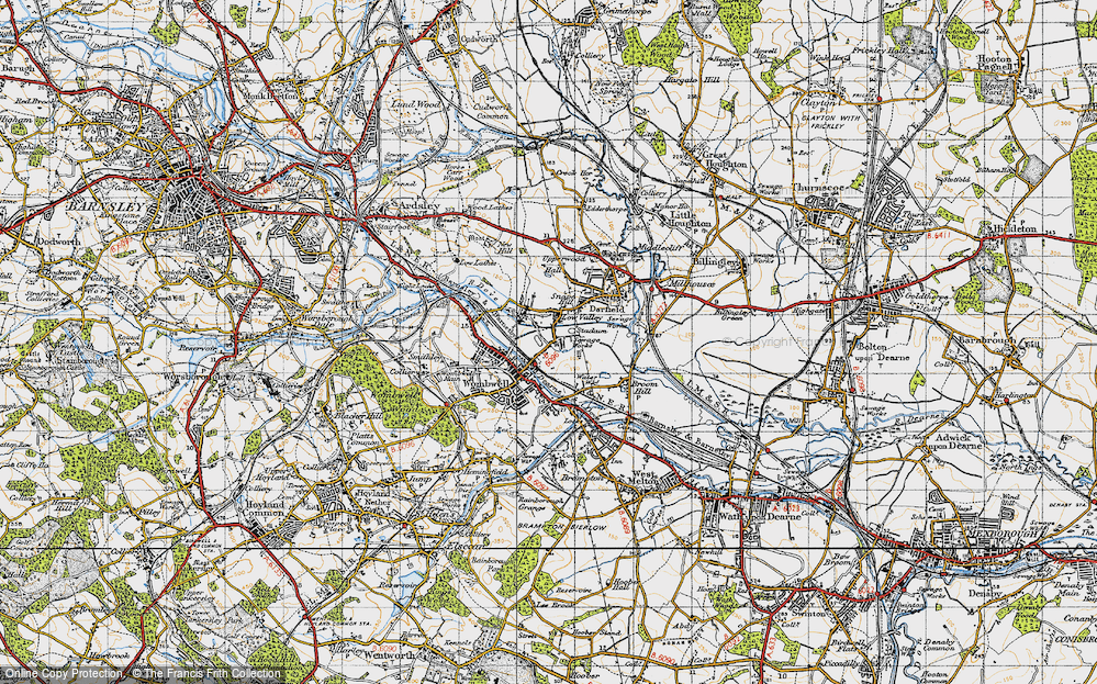 Old Map of Low Valley, 1947 in 1947