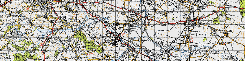 Old map of Low Valley in 1947