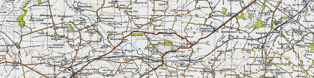 Old map of Low Whinnow in 1947