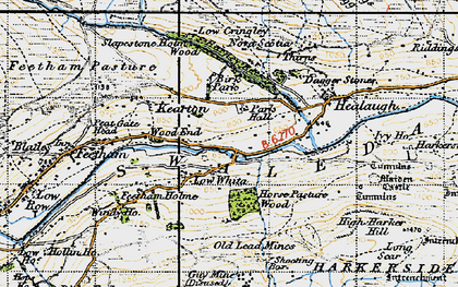 Old map of Low Whita in 1947