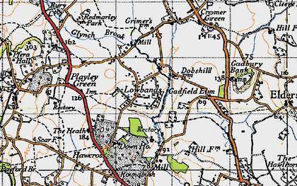 Old map of Lowbands in 1947