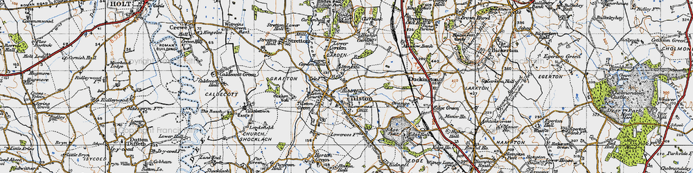 Old map of Lowcross Hill in 1947