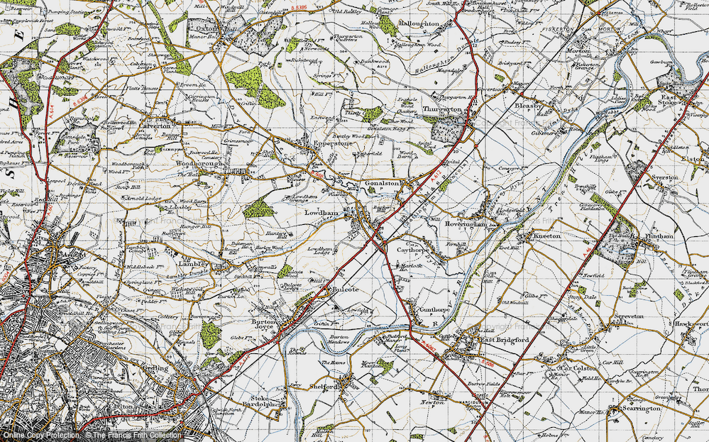 Old Map of Lowdham, 1946 in 1946