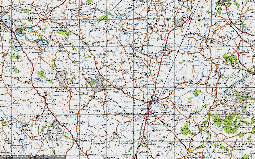 Old Map of Lowe, 1947 in 1947