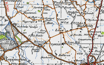 Old map of Lowe in 1947