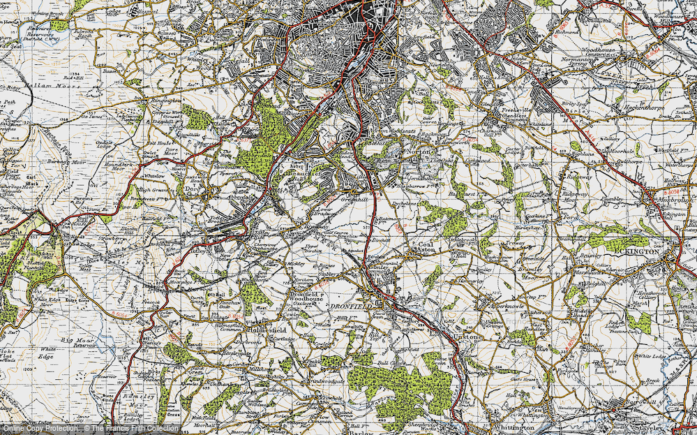 Old Map of Lowedges, 1947 in 1947
