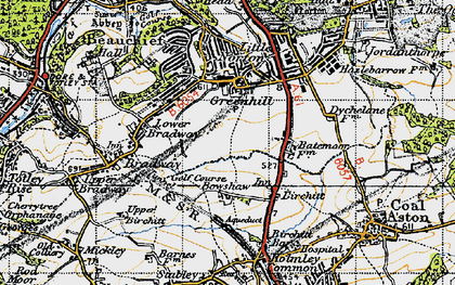 Old map of Lowedges in 1947