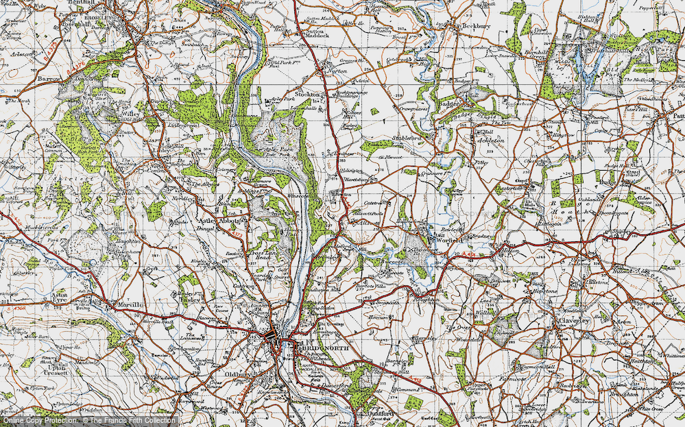 Old Map of Lower Allscott, 1946 in 1946