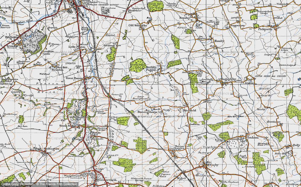 Old Map of Lower Bassingthorpe, 1946 in 1946