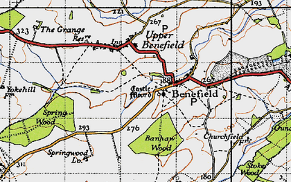 Old map of Banhaw Wood in 1946
