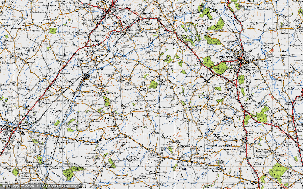 Old Map of Lower Bentley, 1947 in 1947