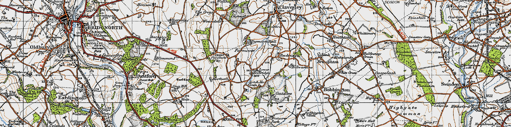 Old map of Lower Beobridge in 1946