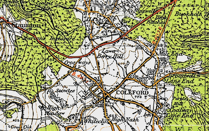 Old map of Lower Berry Hill in 1946