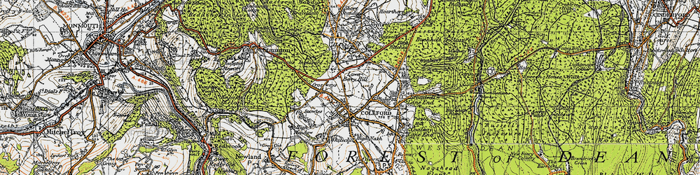 Old map of Lower Berry Hill in 1946