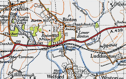 Old map of Binton Hill in 1946